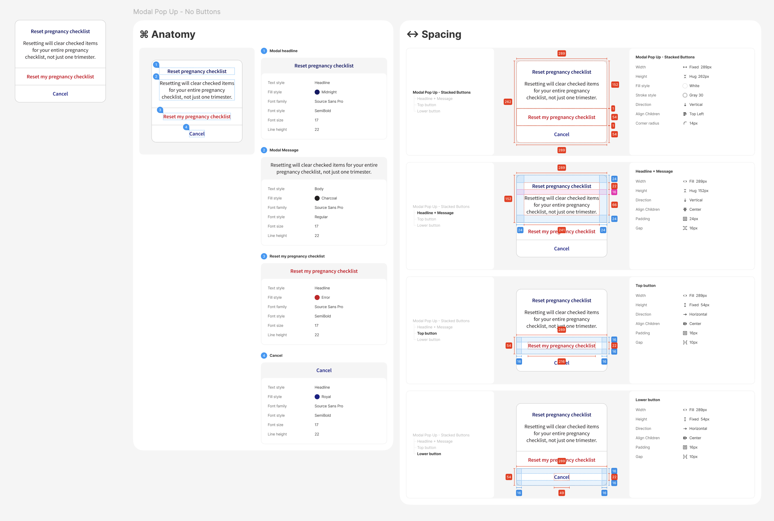 Global elements modal